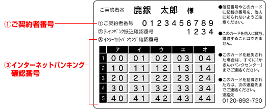 ご契約者カード