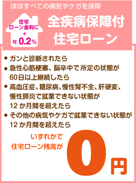 全疾病保証付き住宅ローン 全疾病保証付き住宅ローン