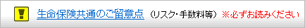 生命保険共通のご留意点