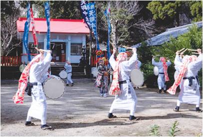 山下・水流太鼓踊り保存会　南方神社妙見神社例大祭ホゼ祭り