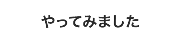 やってみました